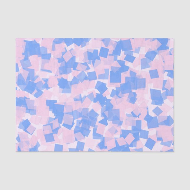 Papel De Seda Confetti rosa e azul (Frente )