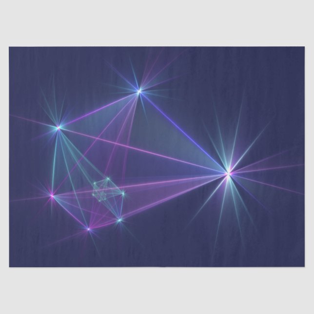 Papel De Seda Constelação, Arte Fractal Fantasia Abstrata (Frente )