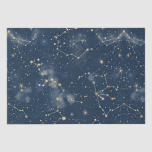 Papel De Seda Constelação Celeste - Noite Estrelada