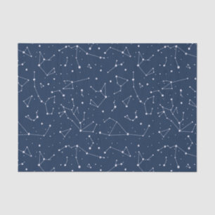 Papel De Seda Constelações Marinho do céu estrelado azul