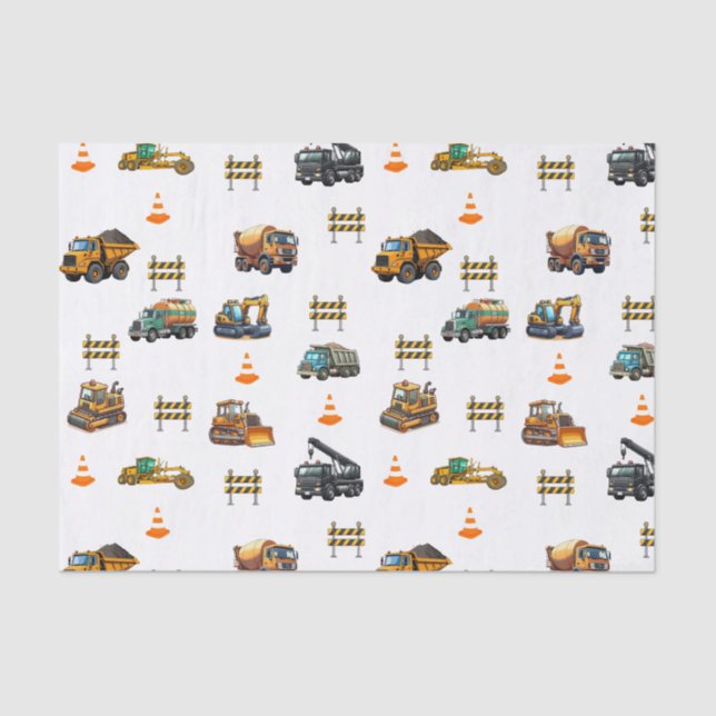 Papel De Seda Construction machinery  (Frente )