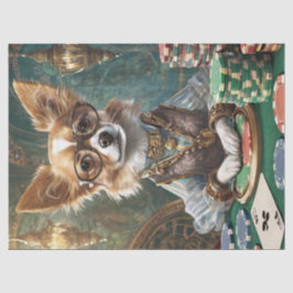 Papel De Seda Contando Cartas, Chefe de Poker Chihuahua Steampun