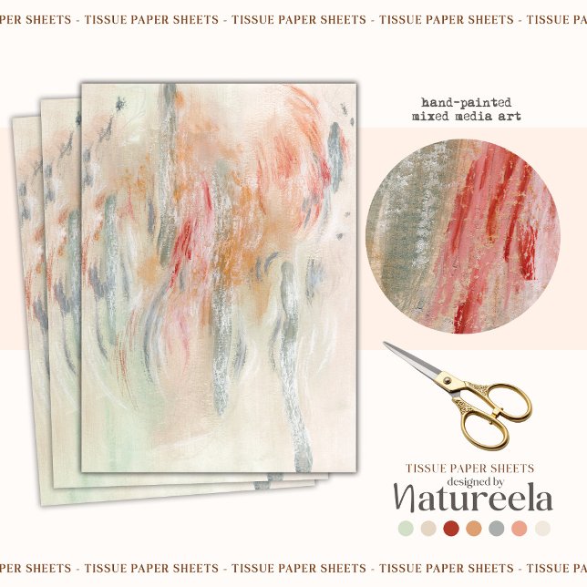 Papel De Seda Contemporary Abstract Decoupage Tissue Paper (Criador carregado)