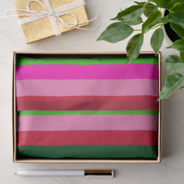 Papel De Seda Contemporary Colors Christmas Stripes