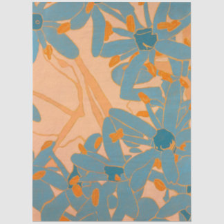 Papel De Seda Contemporary Leaf Design in Peach