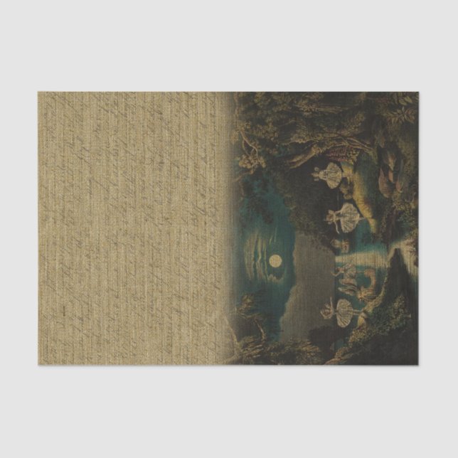 Papel De Seda Conto de Fadas Vintage Forrest (Frente )