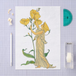 Papel De Seda Conto de Fadas Vintage, Prímula Noturna, Walter Cr