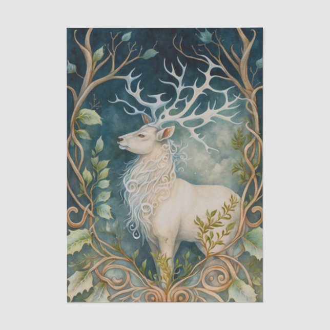 Papel De Seda Conto de Fadas White Stag (Frente )