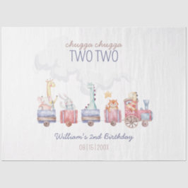 Papel De Seda Convite de Aniversário do Trem de Brinquedo, Todos