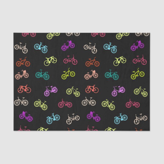 Papel De Seda Convite de padrão de bicicleta (Frente )