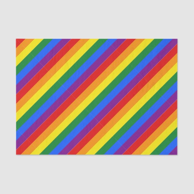 Papel De Seda Convite para Stripe do Arco-Íris do Orgulho Person (Frente )