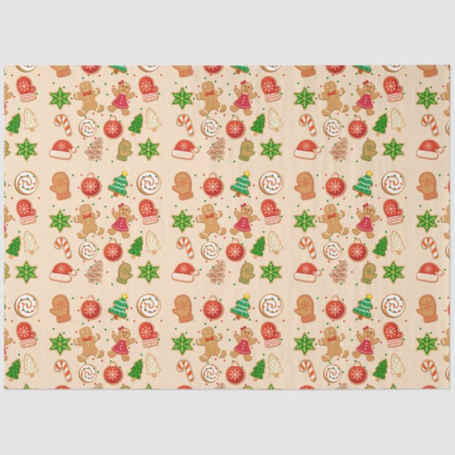 Papel De Seda Cookies de Natal (Frente )