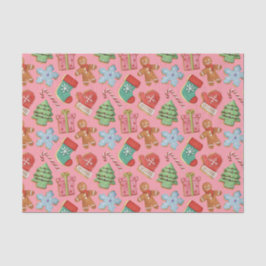 Papel De Seda Cookies de Natal com Aquarela