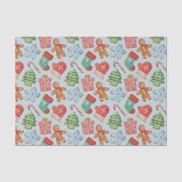 Papel De Seda Cookies de Natal com Aquarela