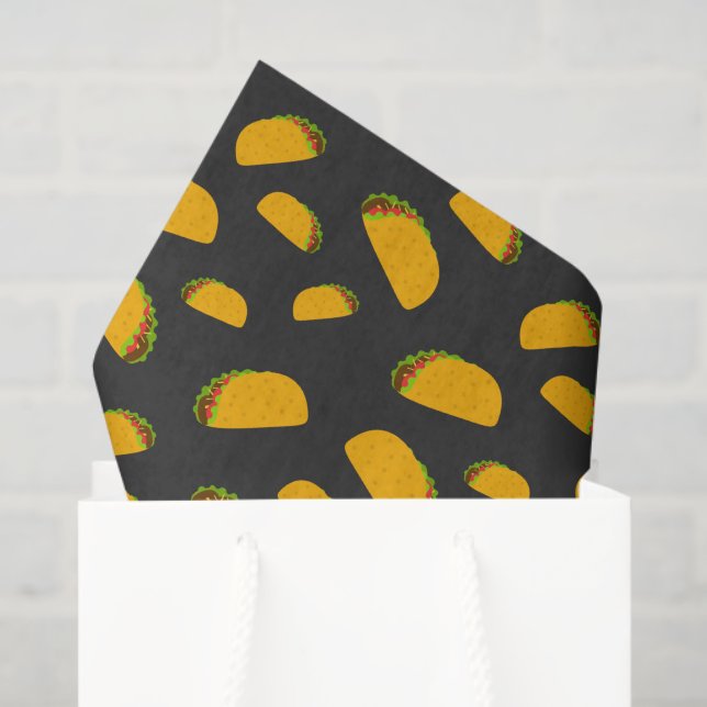 Papel De Seda Cool and fun yummy taco pattern (Sacola de presentes)