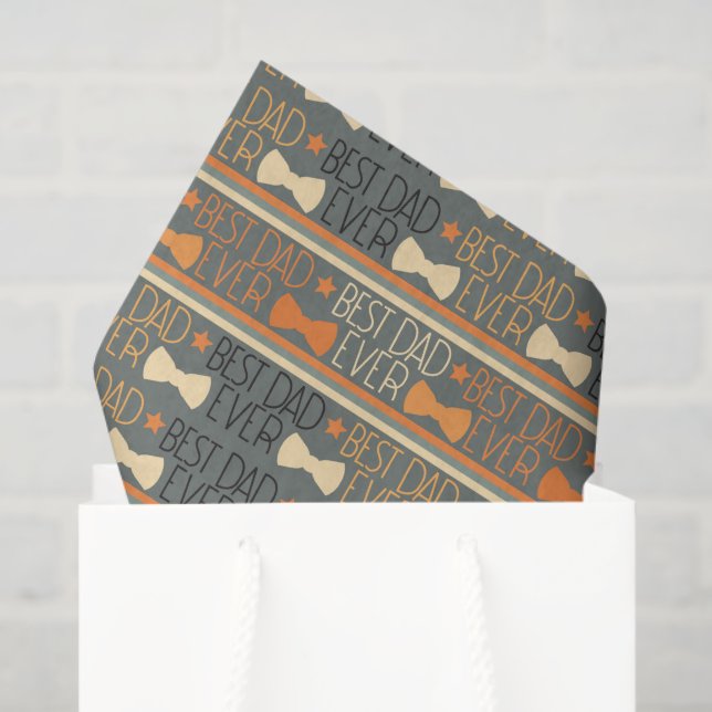 Papel De Seda Cool tiled best Dad ever  (Sacola de presentes)