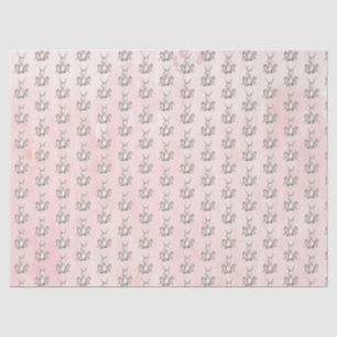 Papel De Seda Coordenação de Coelho de Coelho de Aquarela