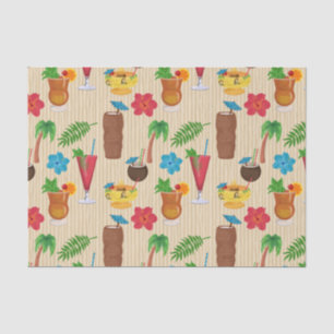 Papel De Seda Coquetéis Tropicais Tiki