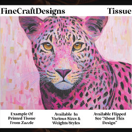 Papel De Seda Coquette Rosa Mosaico Leopardo Estilo EN4R Decoupa