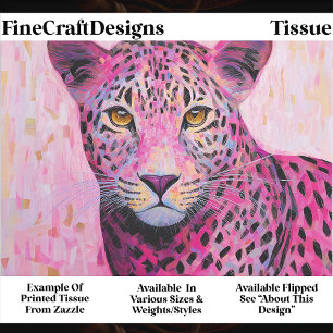 Papel De Seda Coquette Rosa Mosaico Leopardo Estilo EN4R Decoupa