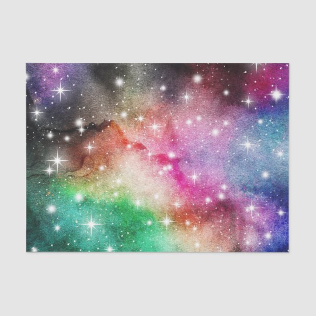 Papel De Seda Cor 1 da água cósmica (Frente )