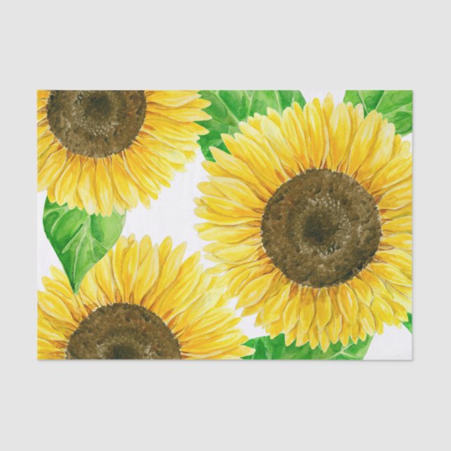 Papel De Seda Cor d'água do Sunflower (Frente )