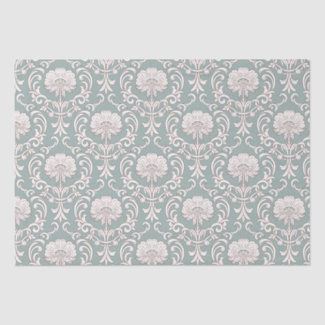 Papel De Seda Cor damasco (Frente )