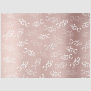 Papel De Seda Cor damasco de Rosa de Vintage Dourada