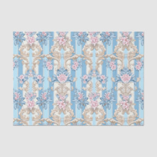 Papel De Seda Cor damasco pastel barroca