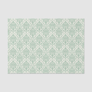 Papel De Seda Cor damasco Verde Pálida