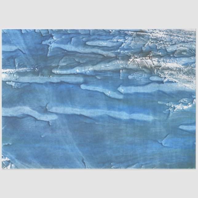 Papel De Seda Cor de água azul saturada (Frente )