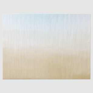 Papel De Seda Cor de Água do Ombro Azul do Céu Dourado