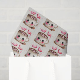 Papel De Seda Cor de água rosa e creme, cor de água, padrão quen