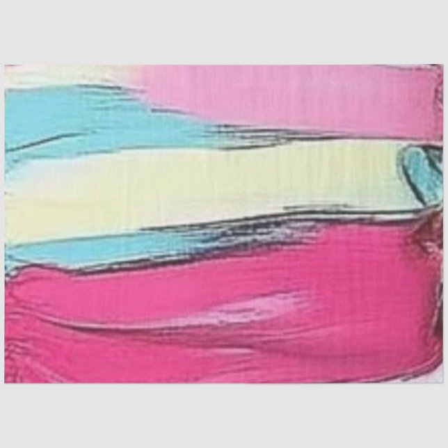 Papel De Seda Cor de fundo rosa-rosa-azul-amarelo-claro (Frente )