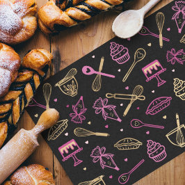 Papel De Seda Cor-de-rosa Dourada, azulada e Cozinhar