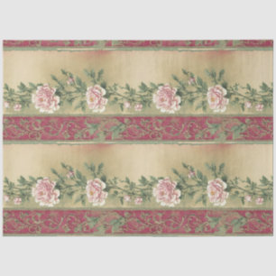 Papel De Seda Cor-de-rosa flores do cravo-da-índia padrão da efe