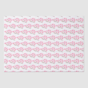 Papel De Seda Cor de rosa Magnolia floral com aquarela elegante