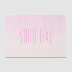 Papel De Seda Cor de rosa para mascar o sol com texto personaliz