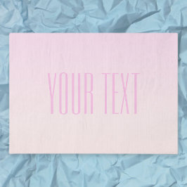 Papel De Seda Cor de rosa para mascar o sol com texto personaliz