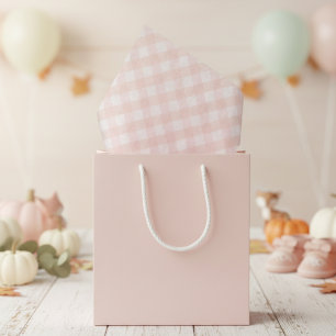 Papel De Seda Cor-de-rosa-pincelado e Pasta-de-laranja Gingham