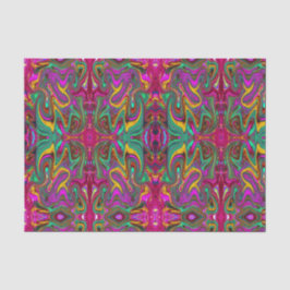 Papel De Seda Cor-de-rosa-quente marmoreada e espuma-do-mar Abst