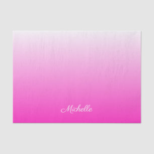 Papel De Seda Cor-de-rosa quente mbre gradiente de dois tons per
