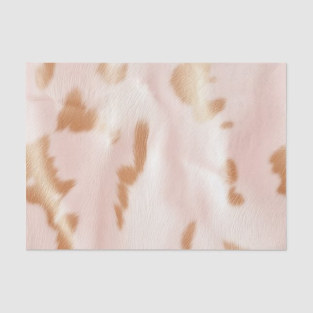 Papel De Seda Cor-de-rosa-rosa-pincelado, Cowhide Faux (Frente )