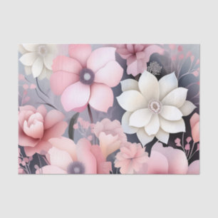 Papel De Seda Cor-de-rosa suave e Cinza