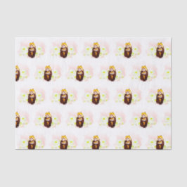 Papel De Seda Cor-de-rosa Vermelho Panda Mãe Tecido