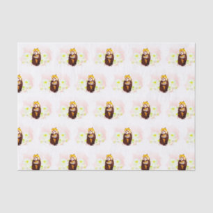 Papel De Seda Cor-de-rosa Vermelho Panda Mãe Tecido