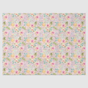 Papel De Seda Cor Flórida Floral do Sparkle, Cinza-Rosa