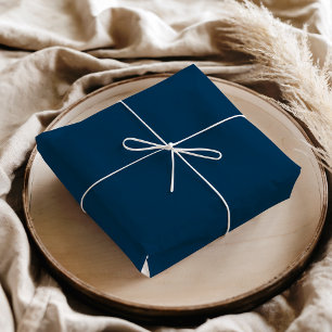 Papel De Seda Cor Sólida Azul Prussiana Clássico Elegante