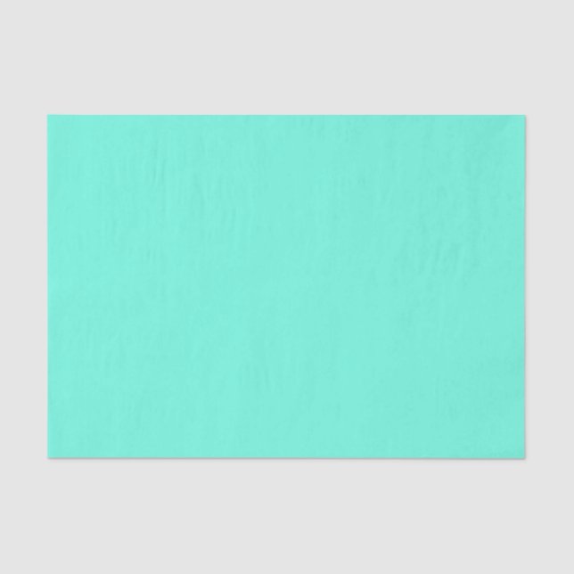 Papel De Seda Cor Sólida da Turquesa Verde Azul Aquamarina (Frente )