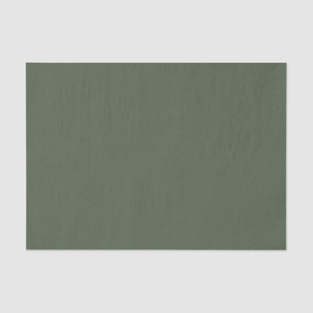 Papel De Seda Cor sólida Floresta Moss verde escuro (Frente )